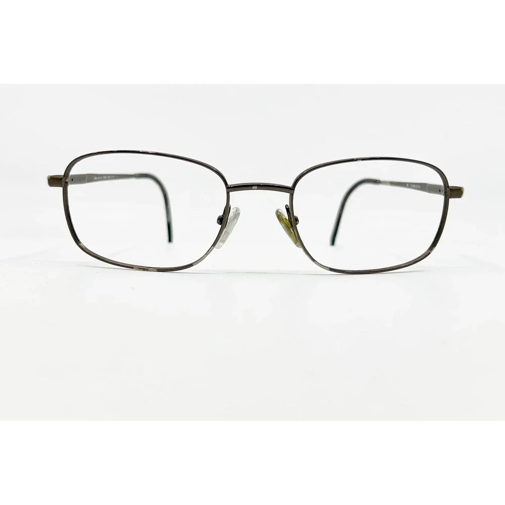 Van Heusen Bernard Eyeglasses Mens Brown Metal Rectangle Frames 54-19-140